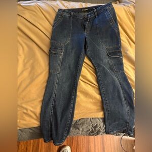 Susan Graver Dark Blue Straight Leg Jeans